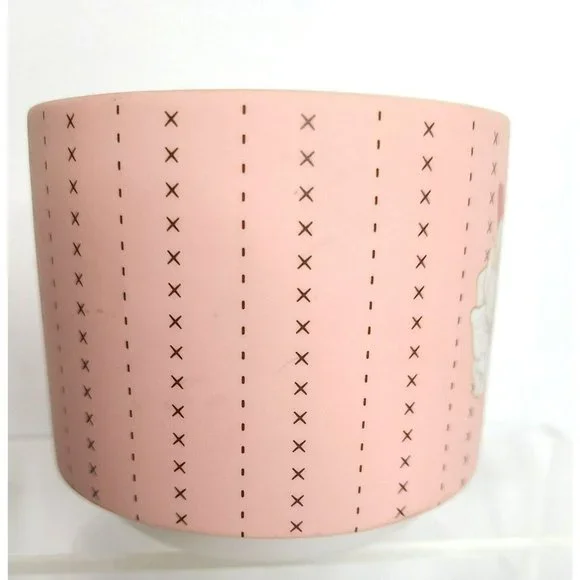 Starbucks Ceramic Mug 2019 White Flower Pink Peach 12 oz Stackable - Picture 2 of 6